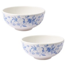 復古經典雙人湯碗組, 1套, 皇家藍
