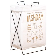 YESSURE折疊式布質大型洗衣籃, 白色