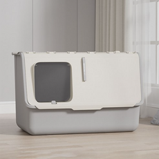 DING DONG PET 前開式貓砂盆, 1個, 白色