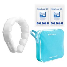 INCONTRO 智慧冰感寬版頸圈 18度 + 加速器套組, 1套, 白色