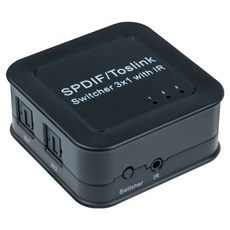 Coms Mart 音訊光纖選擇器 3-1 Optical SPDIF Toslink 切換器, 1個, AS906