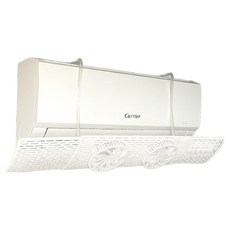 多風扇壁掛式冷氣擋風板 白色, 1個, 單一商品