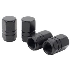 그리뉴얼 알루미늄 심플 타이어 밸브캡, 블랙, 4개