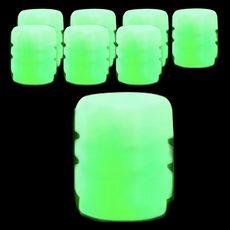그리뉴얼 심플 야광 타이어 밸브캡, 그린, 8개