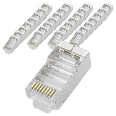 Coms RJ45 8P8C CAT6 STP 插頭, 100個
