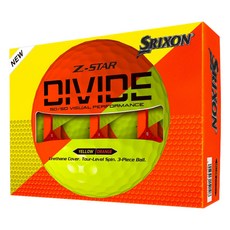 SRIXON Dunlop 高爾夫球 3層 Z-STAR9 Divide, 黃色 + 橘色, 1個