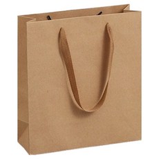 Maket Gamseong 回禮貼紙購物袋 小型, 棕色, 20個