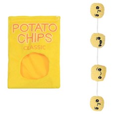 DING DONG PET 狗狗串串沙沙聲嗅聞玩具, 黃色, 1個