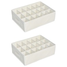 Market Pio 家用衣櫃整理 網格18格內衣襪子收納盒, 款式1, 2個