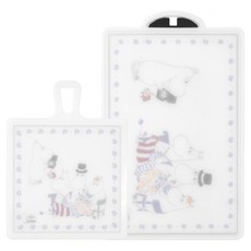 SMF 嚕嚕米 The Kitchen 雙面抗菌砧板2件組, 1套, 砧板 小 + 中 + 砧板架