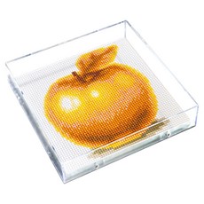 블링블링 아크릴 액자형 보석십자수 AB 원형비즈 세트 17.2 x 17.2 cm, BLAF-019 황금사과, 1세트