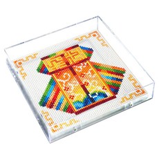 Blingbling 壓克力畫框型鑽石畫 AB 圓形珠套組 17.2 x 17.2 cm, 1套, BLAF-003 福袋 黃色