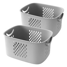 Nature Living Daily Hard 多功能收納籃, 2個, 灰色
