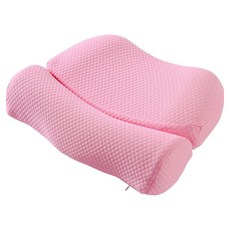 舒適姿勢輔助記憶棉頸椎枕, 粉色, 1個