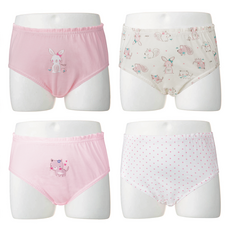 BASE ALPHA ESSENTIALS 女童款棉質三角內褲4件組