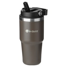 EYN STORY I'm Bottle 吸管保溫保冷隨行杯, 1個, 摩卡