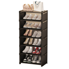 Glowus 折疊鞋櫃 套房用寬版鞋櫃 42 x 26 cm, 黑色, 7層