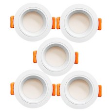 가온엘이디 LED 홀컵 다운라이트 3W, 화이트 + 주백색, 5개