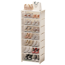 Glowus 折疊鞋櫃 套房用寬版鞋櫃 42 x 26 cm, 白色, 8層