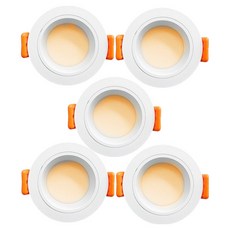 Gaon LED LED 孔燈 筒燈 3W, 5個, 白色 + 燈泡色