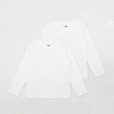 LollyTree 兒童款圓領素色長袖上衣 2件