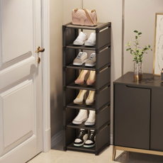 Glowus 可折疊單人房鞋櫃 27 x 26 cm, 黑色, 7層