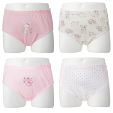 BASE ALPHA ESSENTIALS 女童款棉質三角內褲4件組