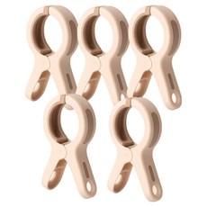 머니풀 防滑加厚曬衣夾, 米色, 5個