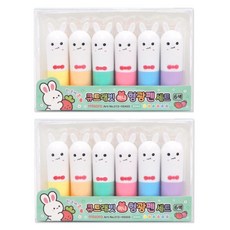 misoro 3000 迷你螢光筆組 2433, 2個, 6色