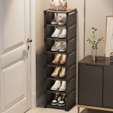 Glowus 可折疊單人房鞋櫃 27 x 26 cm, 黑色, 8層