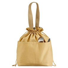 Mabsoshop 束口內層鋁箔便當袋 BRP200, 1個, 米色