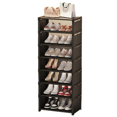 Glowus 折疊鞋櫃 套房用寬版鞋櫃 42 x 26 cm, 黑色, 8層