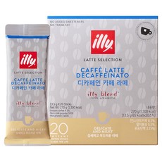 illy 意利 低因拿鐵即溶咖啡, 1個, 20入, 13.5g