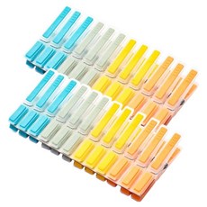 Moneyful 長款馬卡龍混色曬衣夾 24入組, 1套, 馬卡龍色