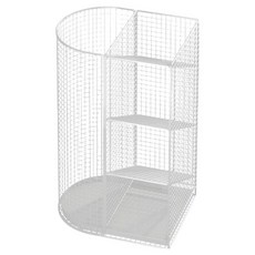 HICKIES 網狀鐵製立式咖啡廳美容室大容量雨傘架 R02, 1個, 白色