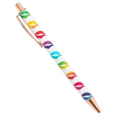 微笑可愛答謝禮用裝飾原子筆 1mm, 1個, 唇印白