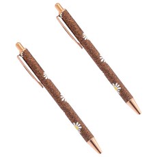 微笑可愛答謝禮用裝飾原子筆 1mm, 2個, 雛菊棕