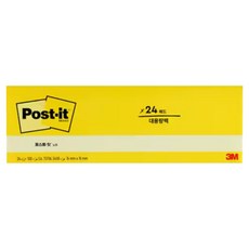 3M Post-it 利貼 大容量包裝 自黏便條紙 654-24A 100張, 1入, 黃色, 24個