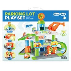 MY LITTLE TIGER 老虎引擎停車塔遊戲玩具組, 1個, 混合顏色