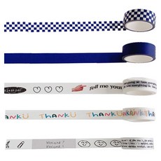 O-ON 文具手帳裝飾圖案紙膠帶5入組, 1套, 混色