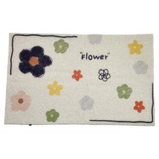 Miso-roun 浪漫花朵防滑浴室墊, style1, 1個