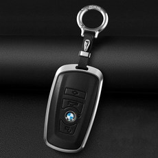 CRONICLE Shelverine BMW 新型金屬雙層鑰匙殼 A型, shel-bm-si, 永恆銀 + 黑色