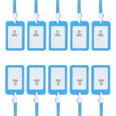 Cozy Moment 員工證件套 門禁卡掛繩 11 x 7cm, 10個, 天空藍