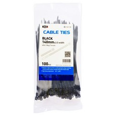 케이디와이 케이블타이 소포장 100p, 1개, 흑색