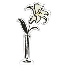 Anna&U 高級花瓶造型名片座便條夾, 1個, A