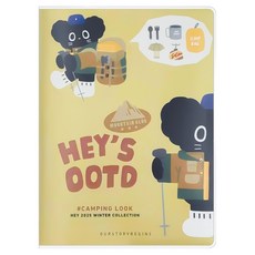 하태스몰 귀여운 노트커버 A6, 옐로우, 1개