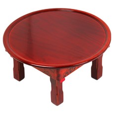 homeos 傳統原木桌 01 傳統圓形桌 1.5尺, 紅棕色