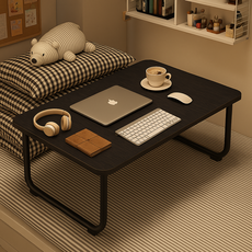 Lumion床邊桌方形床邊托盤, 黑色