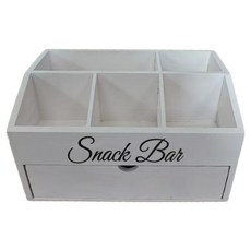 Flow Code咖啡茶紙杯收納整理箱, 1個, 白色