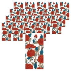 yulart 民畫零用錢信封, 20個, 白色牡丹圖